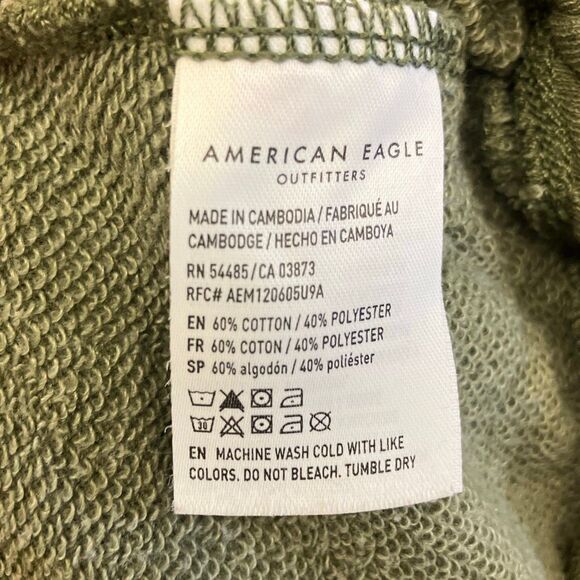 American Eagle Oversized Tie Waist Dolman Sleeve Crewneck XS #642 - Picture 8 of 8